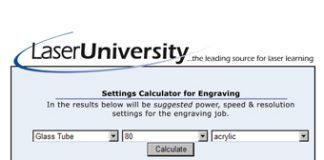 LaserU GlassTubeSettingCalculator