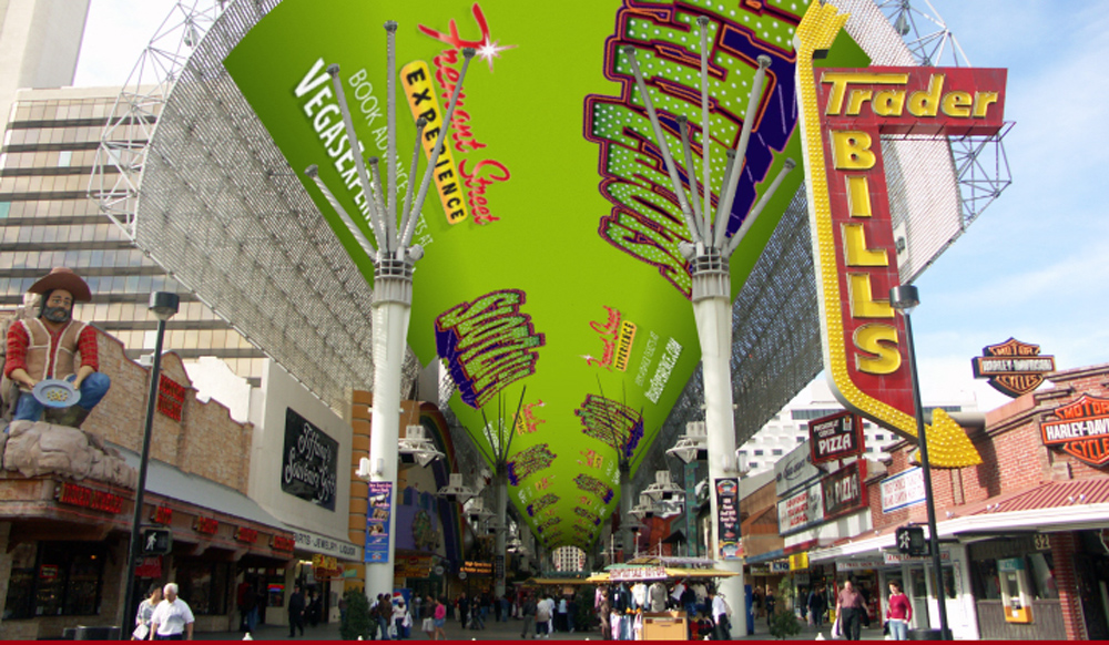 Las Vegas Lockdown Fremont Sky Ranch Motel Sign Acrylic Print by