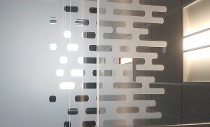 Vinyl graphics on glass