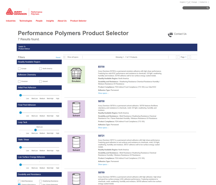 Avery Dennison Performance Polymers Unveils New Website