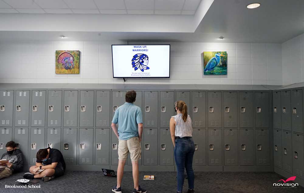 NoviSign Brookwood School digital displays