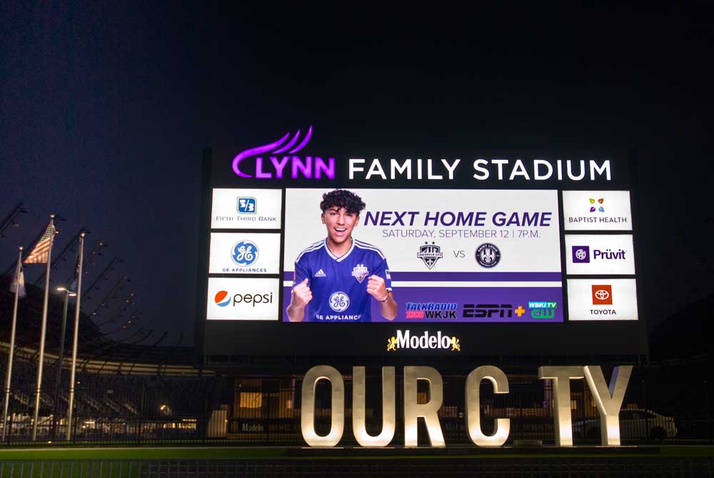 Rueff sign company lynn family stadium