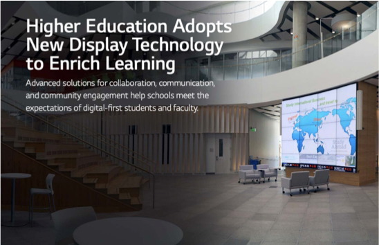 Higher Ed digital signage LG