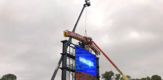 digital sign installation