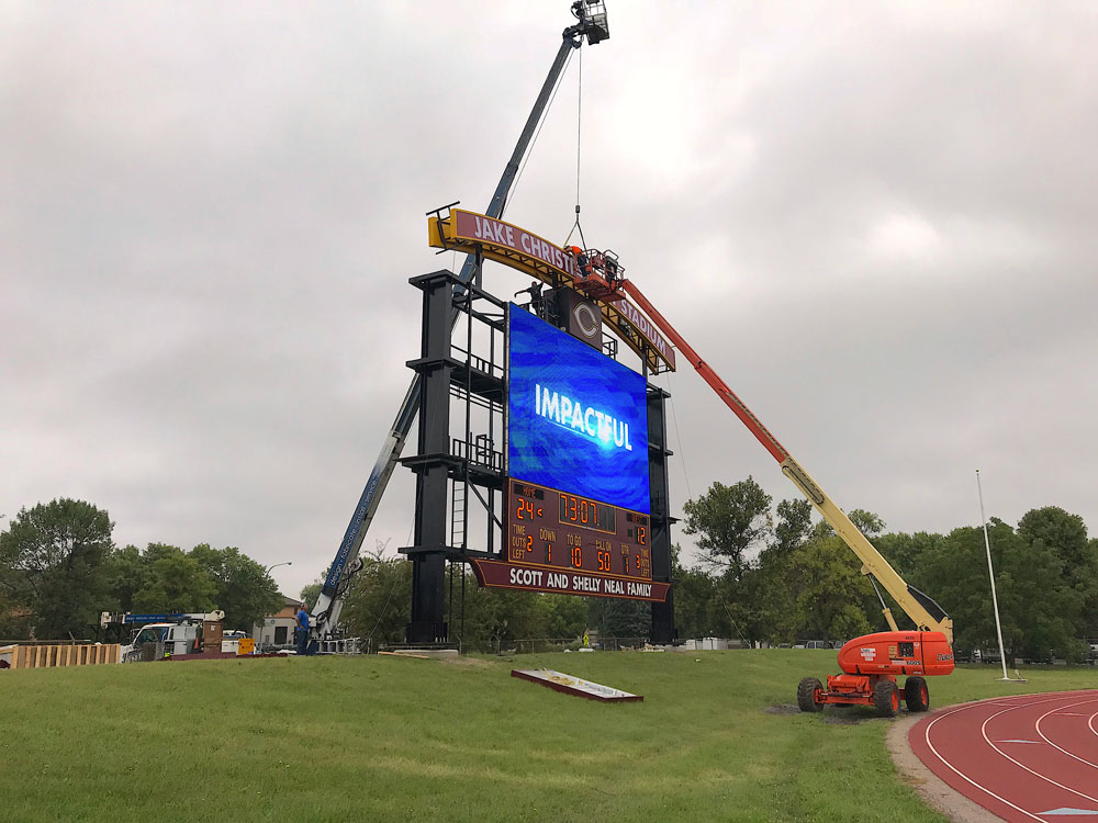 digital sign installation