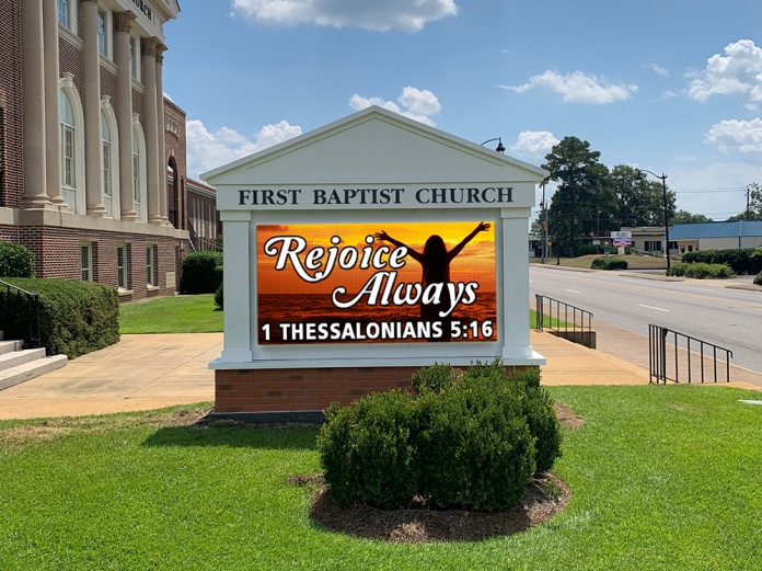 church digital sign