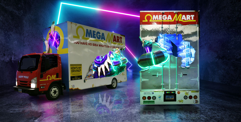 meow wolf omega mart mobile billboard