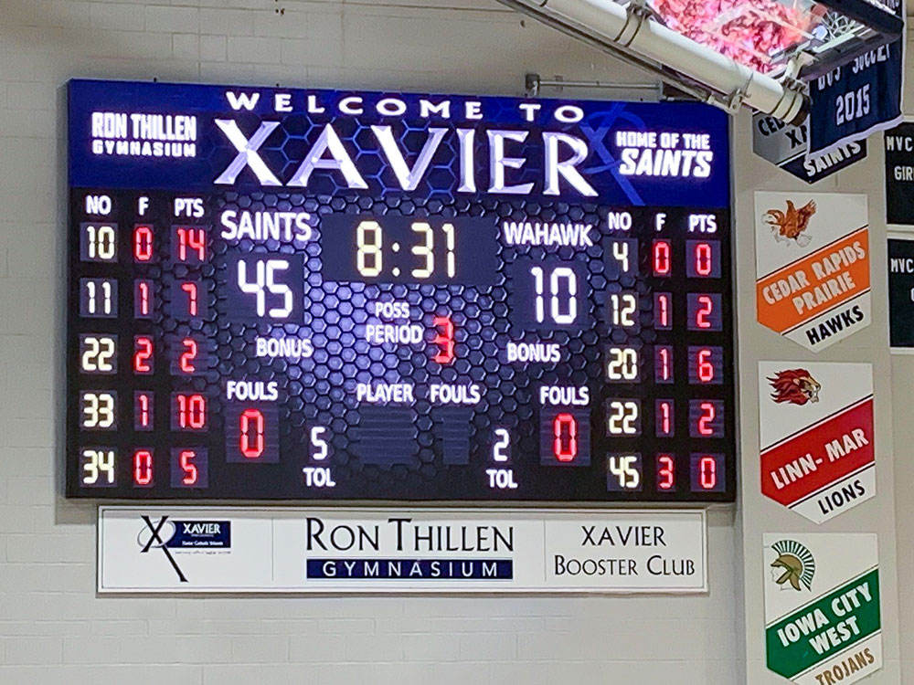 High School Gymnasium Scoreboards - 10' Basketball Scoreboards