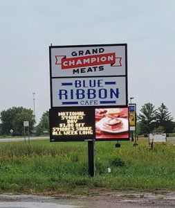 Giant Bratwurst Sign Grand Champion Meats