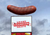 Giant Bratwurst Sign Grand Champion Meats