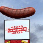 Giant Bratwurst Sign Grand Champion Meats