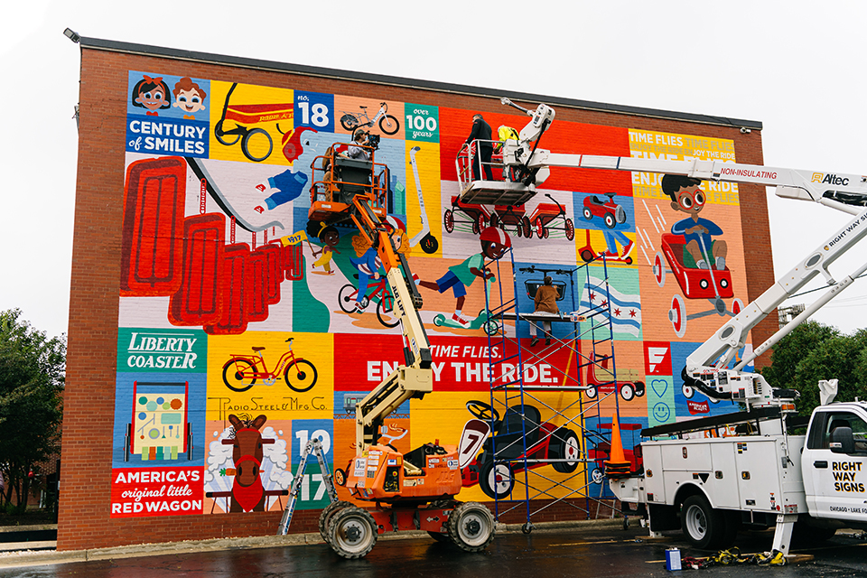 Radio Flyer Mural