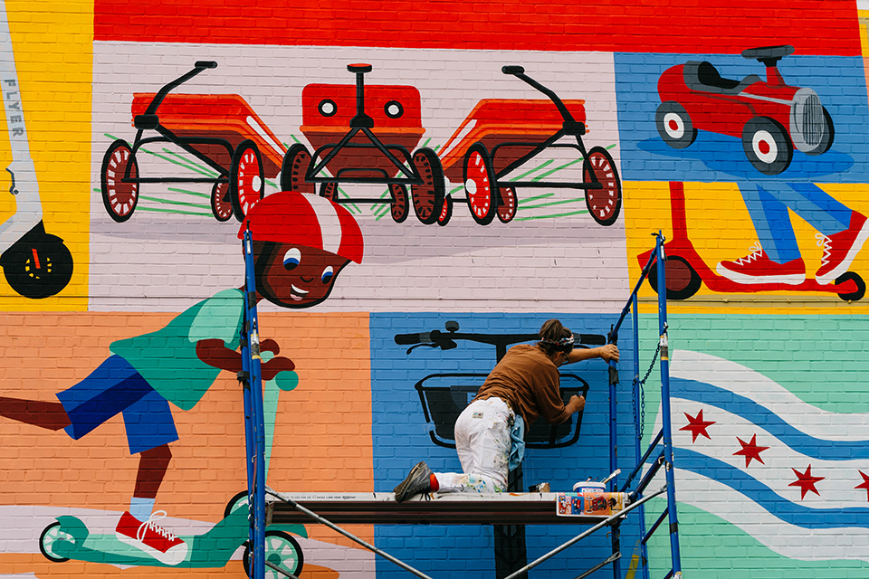 Radio Flyer Mural