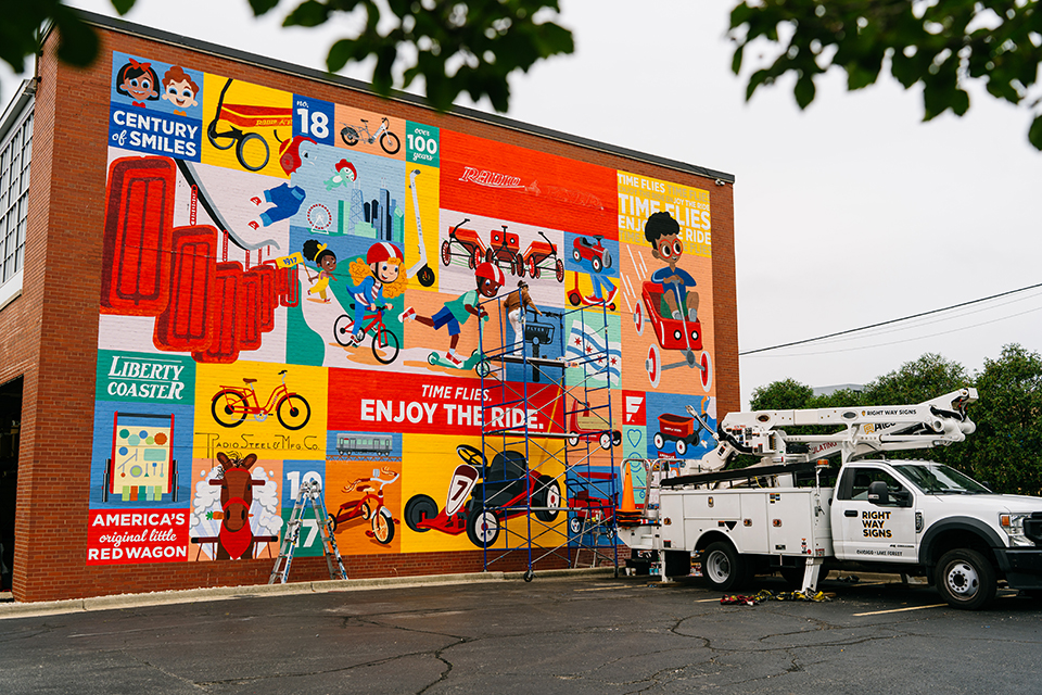 Radio Flyer Mural