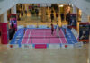 Tennis court floor graphics